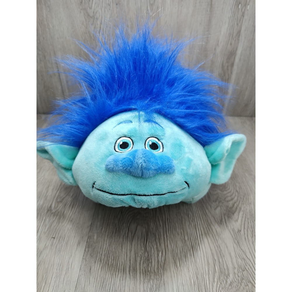 Pillow Pet Dreamworks Branch Troll‎ Movie 2016 Teal Blue Plush Toy